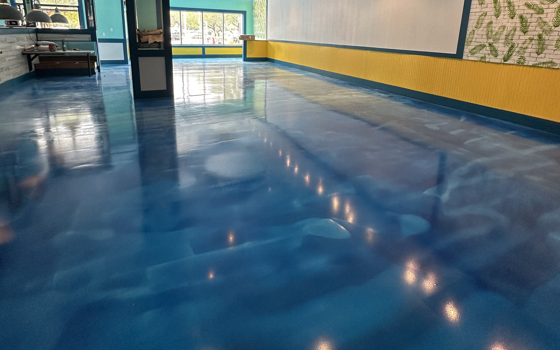 Metallic epoxy floor installation
